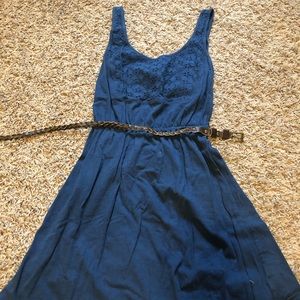 Cute blue dress with belt